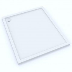 Brodzik prostokątny Estima Smooth White 100x120cm