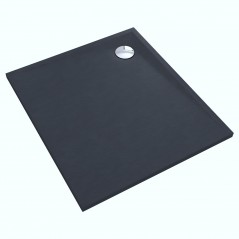 Brodzik prostokątny Libra Anthracite Stone 80x90cm