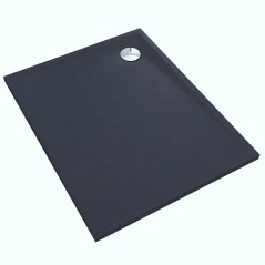 Brodzik prostokątny Libra Anthracite Stone 80x100cm