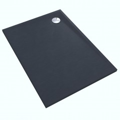 Brodzik prostokątny Libra Anthracite Stone 80x110cm