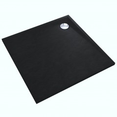 Brodzik kwadratowy Libra Black Stone 90x90cm