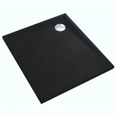 Brodzik prostokątny Libra Black Stone 70x80cm