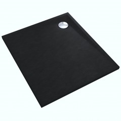 Brodzik prostokątny Libra Black Stone 80x90cm