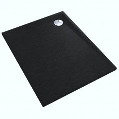 Brodzik prostokątny Libra Black Stone 80x100cm