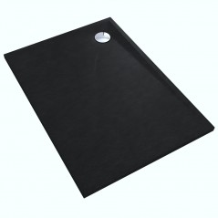 Brodzik prostokątny Libra Black Stone 80x110cm