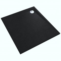 Brodzik prostokątny Libra Black Stone 90x100cm