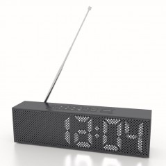 Zegar + radio Titanium Clock LEXON – czarny