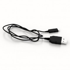 Skręcony kabelek USB – przejściówka – czarny