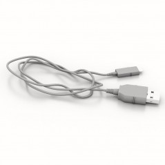 Skręcony kabelek USB – przejściówka – biały