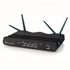 Model / Router sieciowy Wii-Link z błękitnymi LED (gamingowy)