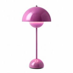 Lampa stołowa Flowerpot VP3 Verner Panton 1968 – andTradition – Tangy Pink