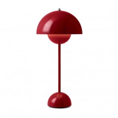 Lampa stołowa Flowerpot VP3 Verner Panton 1968 – andTradition – Vermilion Red