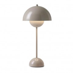 Lampa stołowa Flowerpot VP3 Verner Panton 1968 – andTradition – Grey Beige