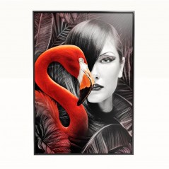 Metalizowany obraz - Flaming-V2-black-color - 70x100cm