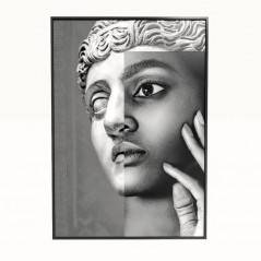 Metalizowany obraz - Head-Silver - 70x100cm