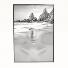 Metalizowany obraz - Ocean-Silver - 70x100cm