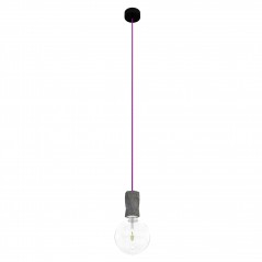 Lampa sufitowa LOFT CONCRE B – beton szary + fioletowy