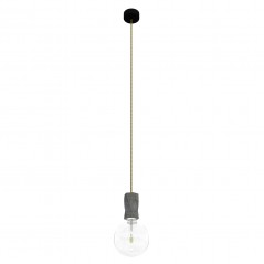 Lampa sufitowa LOFT CONCRE B – beton szary + czarno-żółty