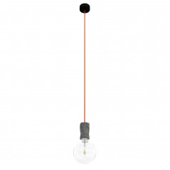 Lampa sufitowa LOFT CONCRE B – beton szary + pomarańczowy