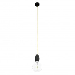 Lampa sufitowa LOFT CONCRE C – beton antracyt + czarno-żółty