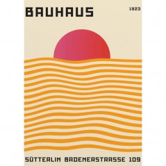 BAUHAUS RED SUN POSTERA.ART