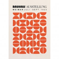 BAUHAUS ORANGE SEMICIRCLES POSTERA.ART