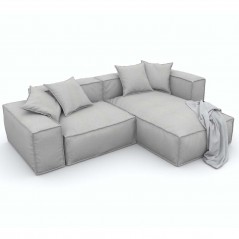 Miękka sofa modułowa Peanut B Bonaldo z kocem