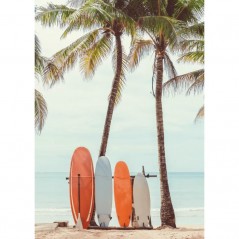 SURFBOARDS ON THE BEACH POSTERA.ART