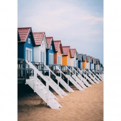 SMALL HOUSES ON THE BEACH POSTERA.ART