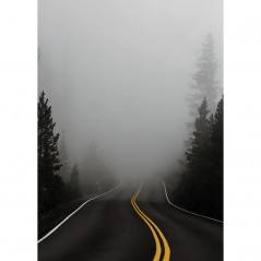 HIGHWAY WITH FOG POSTERA.ART