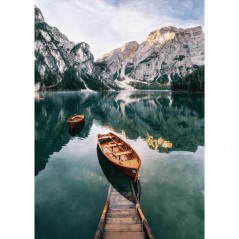 BOATS IN THE LAKE POSTERA.ART