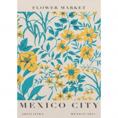 FLOWER MARKET MEXICO CITY POSTERA.ART