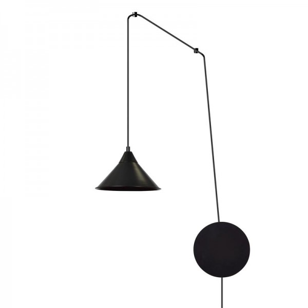 Lampa wisząca ABRAMO 1 BLACK nowoczesna, loft, czarna – EMIBIG