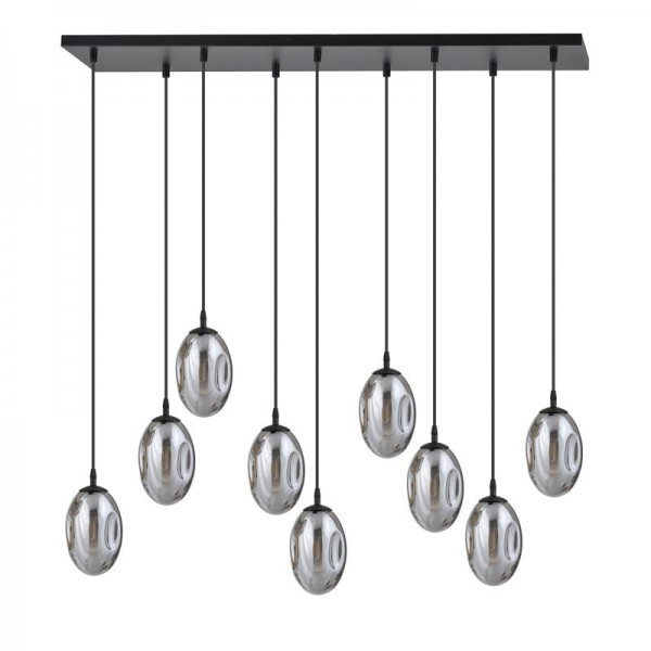 Lampa wisząca ASTRAL 9 BL GRAFIT design klosze czarny/grafit – EMIBIG