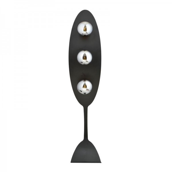 Lampa podłogowa AURA LP3 BL GRAFIT nowoczesna, klosze – EMIBIG
