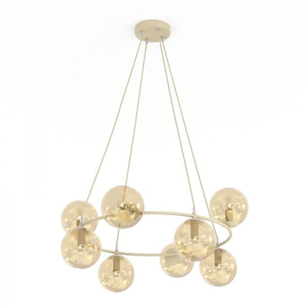 Lampa wisząca AZURA 8 MOKKA AMBER nowoczesna – EMIBIG
