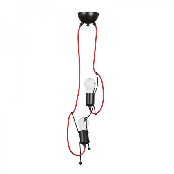 Lampa wisząca BOBI 2 BLACK dziecięca czarna – EMIBIG