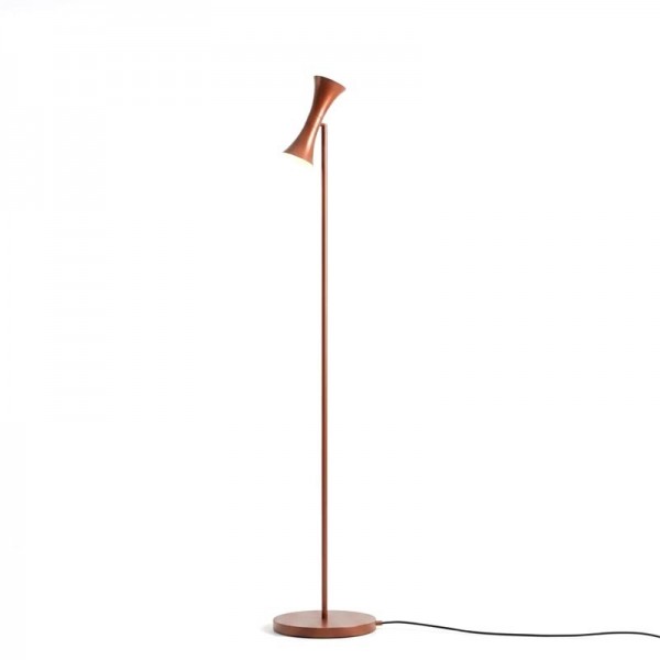 Funkcjonalna lampa podłogowa w ceglanym kolorze KIBO FLOOR 2 RUSTY – ARTERA