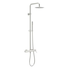 PI zestaw prysznicowy ścienny z deszczownicą 25 cm, nikiel szczotkowany - Excellent