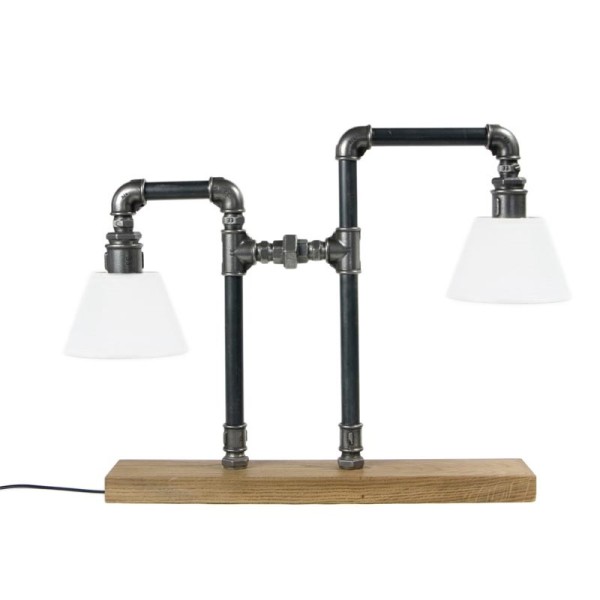 Lampa stołowa stalowa LANTERN czarna z abażurami LGH0090 – gie el.