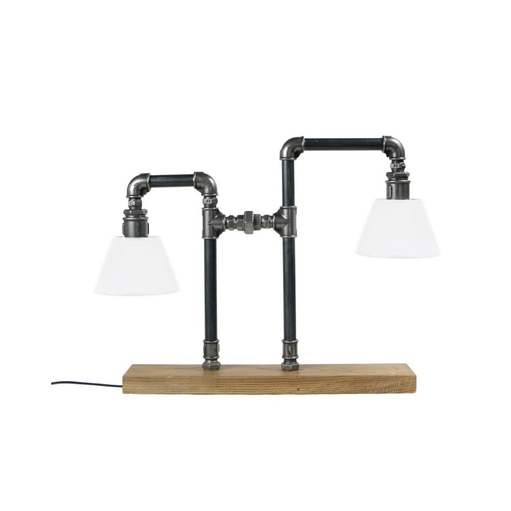 Lampa stołowa stalowa LANTERN czarna z abażurami LGH0090 – gie el.