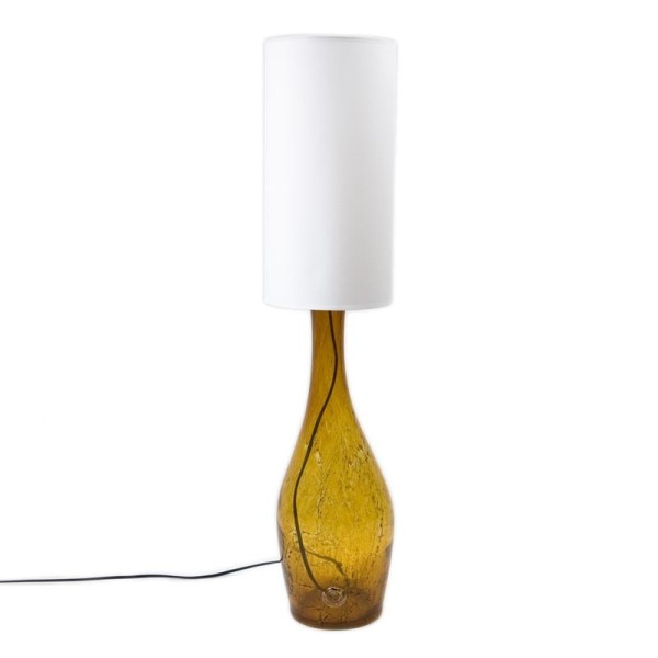 Lampa stołowa szklana miodowa z abażurem ANGEL LGH0170 – gie el.
