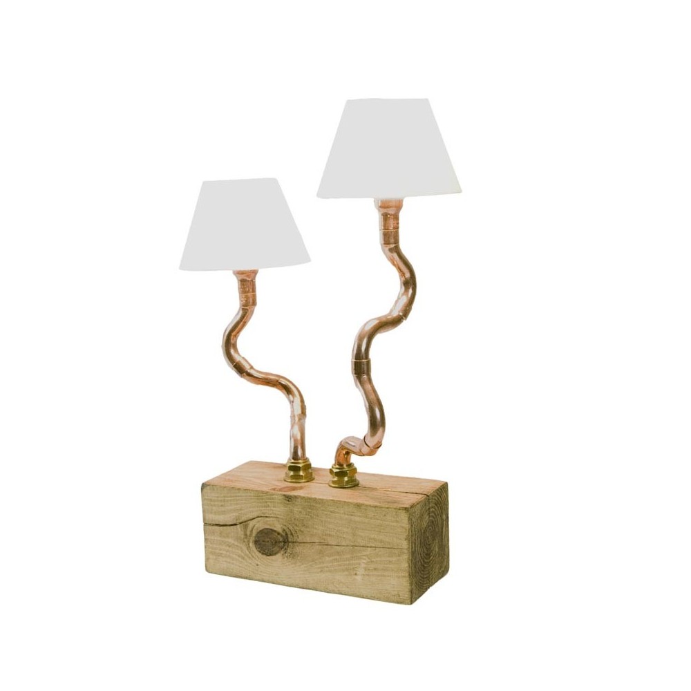 Lampa stołowa miedziana BONZAI II z abażurami LGH0210 – gie el.