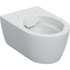 Wisząca miska WC lejowa iCon, ukryte mocowania, Rimfree, 53 cm