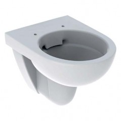 Wisząca miska WC Geberit Selnova Compact, lejowa, krótka, Rimfree